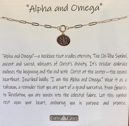 Earth Grace Artisan Jewelry Alpha and Omega Necklace.