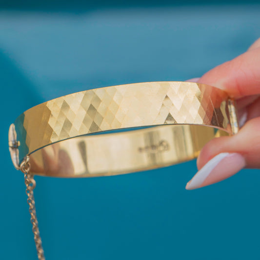 22ct Rolled Gold Faceted Bangle