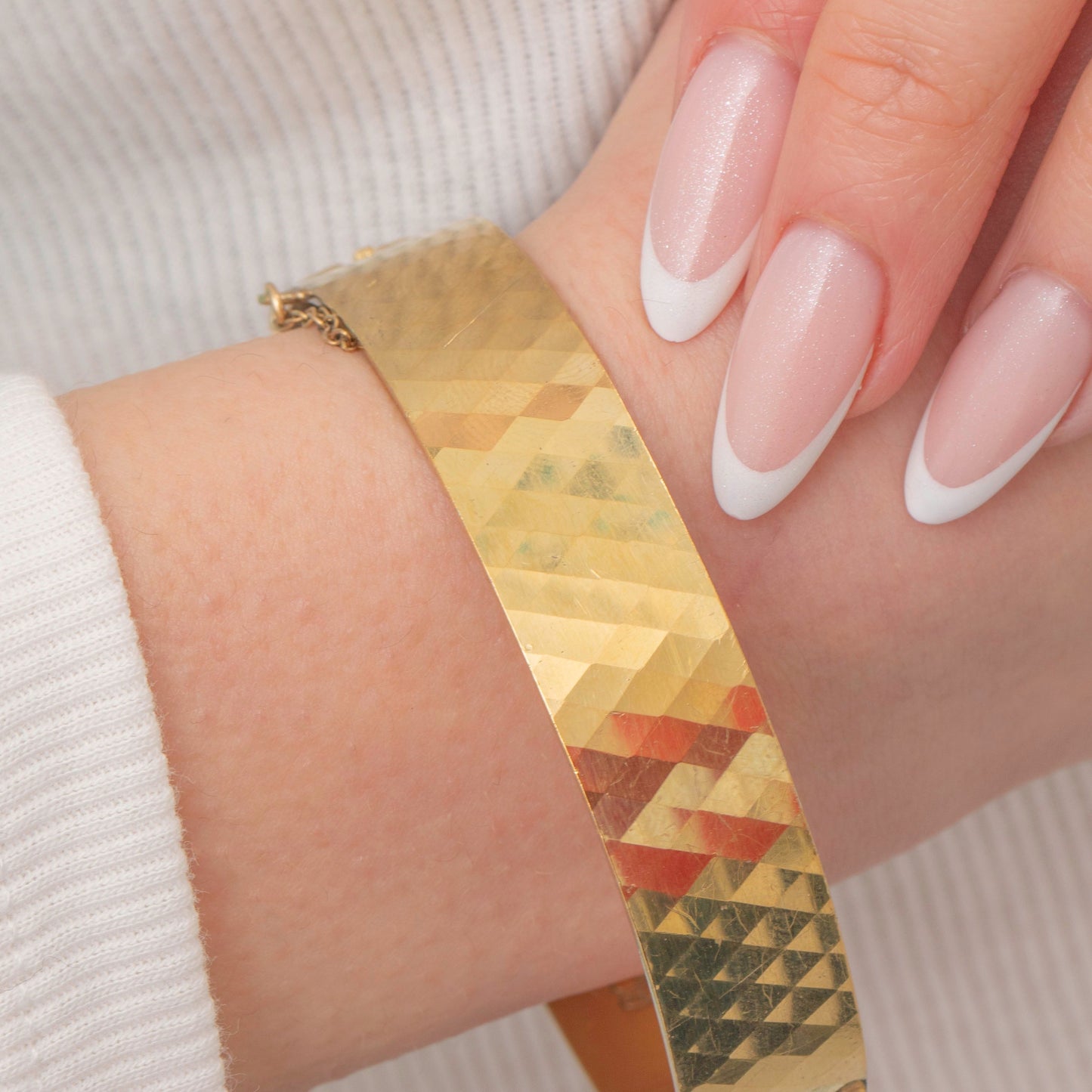 22ct Rolled Gold Faceted Bangle