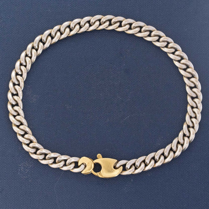 Vintage Two-Tone Curb Link Bracelet