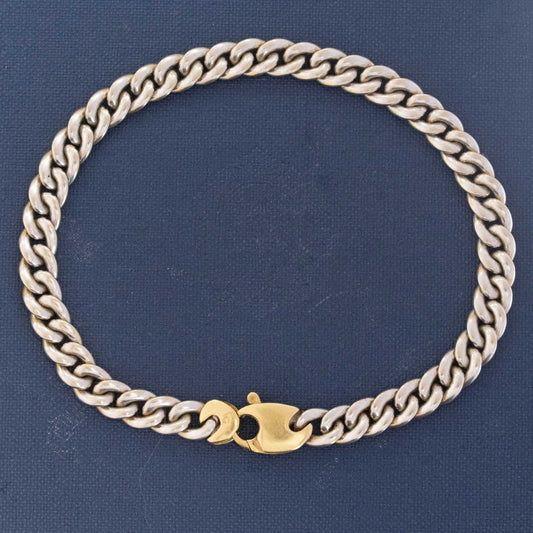 Vintage Two-Tone Curb Link Bracelet