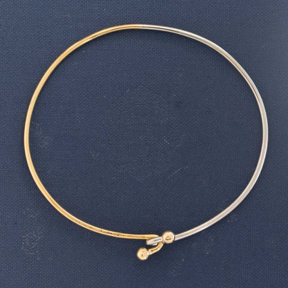 Vintage Two Tone Hook Bangle by Cartier