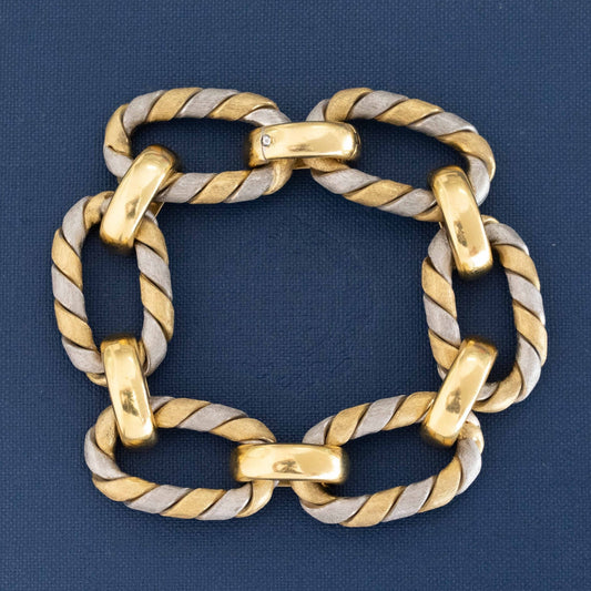 Vintage Two-Tone Wrapped Bracelet