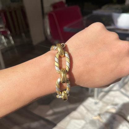 Vintage Two-Tone Wrapped Bracelet